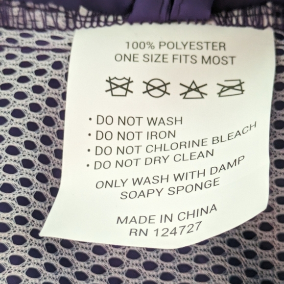 Defenders of Wildlife Vented back purple long hooded windbreaker One Size NWT - Picture 3 of 5